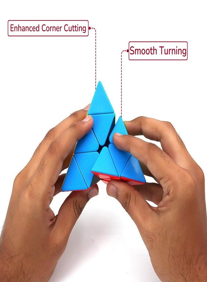 Cubelelo Drift Pyraminx Puzzle Speedcube | Beginner Starter Cube for Kids 3+ Year Old & Above | Triangle Pyramid Shape Stickerless 3x3 Cubes Toy | Ideal for Boys Girls Children 4 5 6+ Years & Adults - Image 2