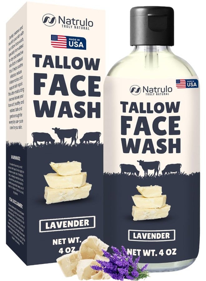 Natrulo Beef Tallow Soap – All Natural Grass Fed Tallow Face Wash – Moisturizing, Exfoliating Face Cleanser Great for Eczema, Dry, Itchy, Sensitive Skin – Handcrafted Bath Soap for Adults, Kids, Made in USA - Image 1