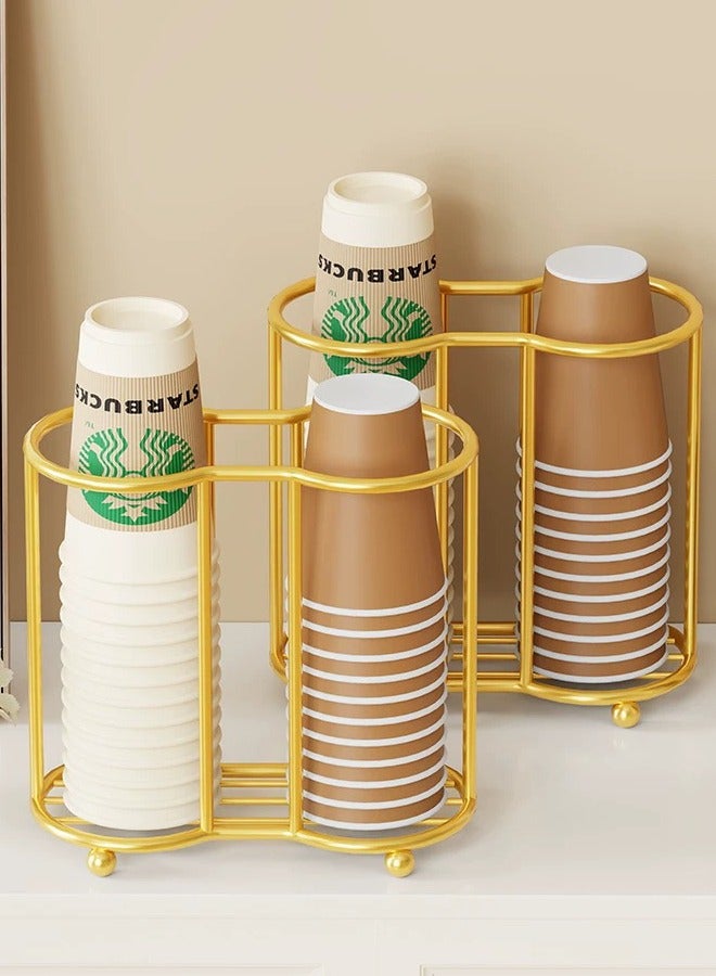 منظم قاعدة قاعدة أكواب القهوة الورقية منظم معدني - Image 2