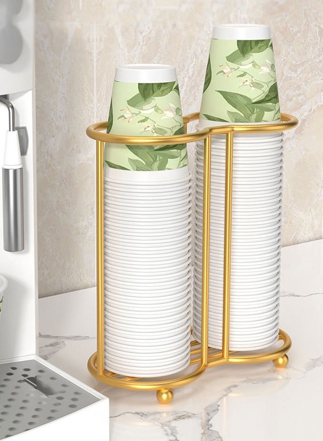 منظم قاعدة قاعدة أكواب القهوة الورقية منظم معدني - Image 3