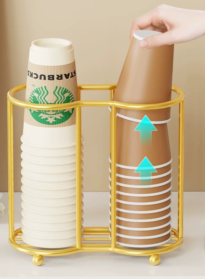 منظم قاعدة قاعدة أكواب القهوة الورقية منظم معدني - Image 5