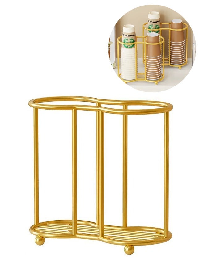 منظم قاعدة قاعدة أكواب القهوة الورقية منظم معدني - Image 1