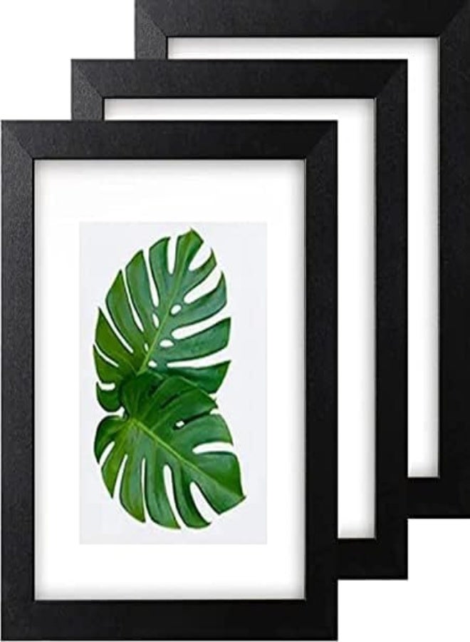 AKDC  A4 Photo Frame With Mount Picture Frame Set Of 3 Black Photo Frame - Image 3