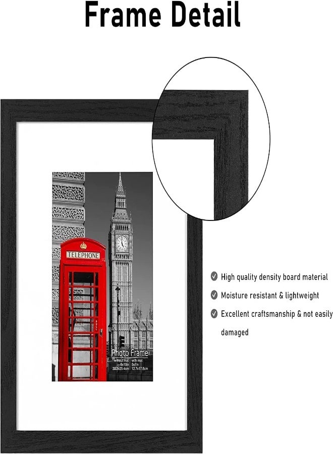 AKDC  A4 Photo Frame With Mount Picture Frame Set Of 3 Black Photo Frame - Image 4