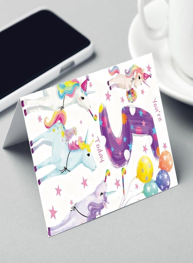 FANCYLUCKY Happy 5th Birthday Card Gift for Girls, Cute 5 Year Old Birthday Decoration for Daughter Granddaughter Niece - Image 4