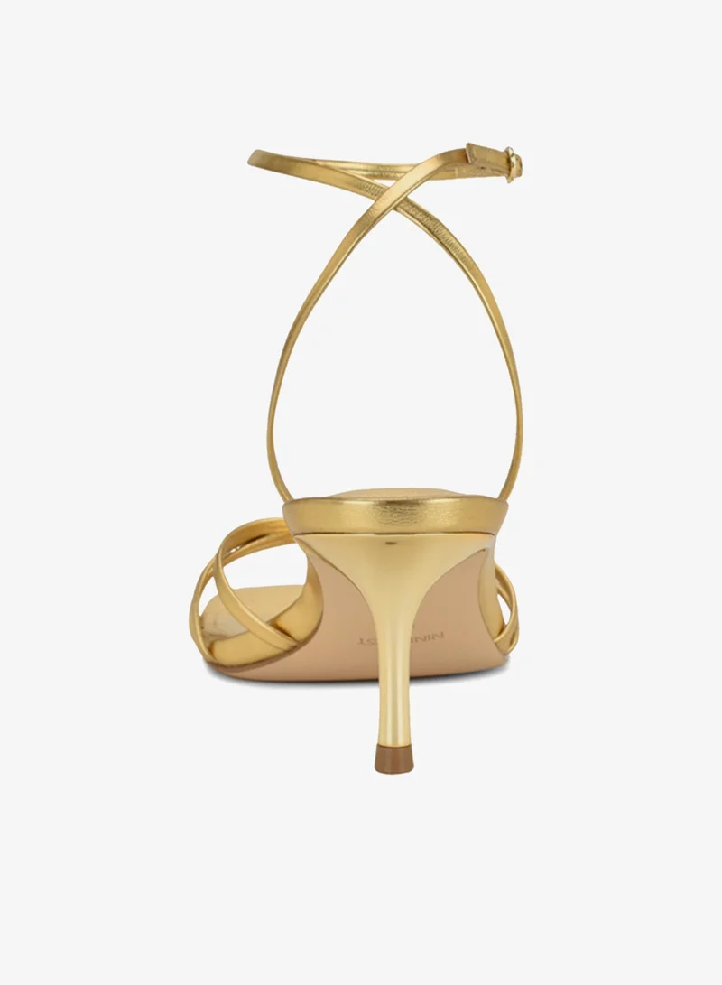 Nine West GOLD13408 Ankle Strap Mid Heel Sandals for Women | Best Price UAE