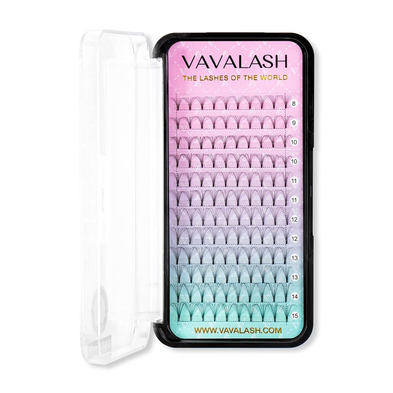 VAVALASH Eyelash Extensions 3D 4D 5D 6D 7D 10D Thickness 00500701 CD Curl Eyelashes Short Stem heat bonded Premade Fans Russian Volume Prefanned Lash Extensions Supplies 7D007D13mm