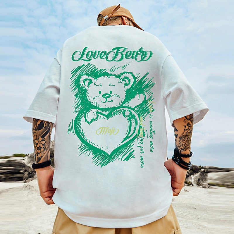 Loose Short-Sleeved Five-Point T-Shirt for Men, Plus Size, 2023 New Summer Chinese Style, Oversized Half-Sleeve Top - Image 5
