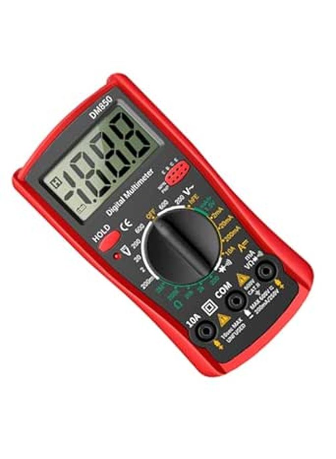 Auto Ranging Digital Multimeter Voltage Current Tester Resistance Measuring Tool Red - Image 1