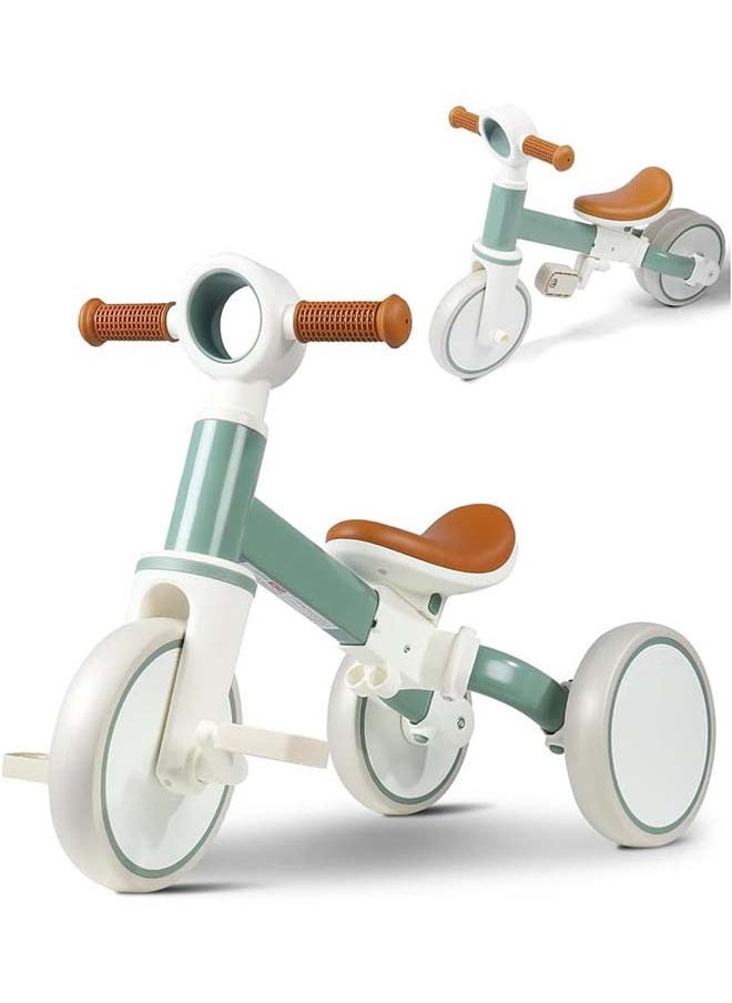 L&E 4 in 1 Toddler Balance Bike for 1-4 Years Old Boys Girls Gift, 3 Wheel Baby Bicycle for 1 Year Old Kids Tricycle with Easy Assembly Removable Pedal  - Image 1