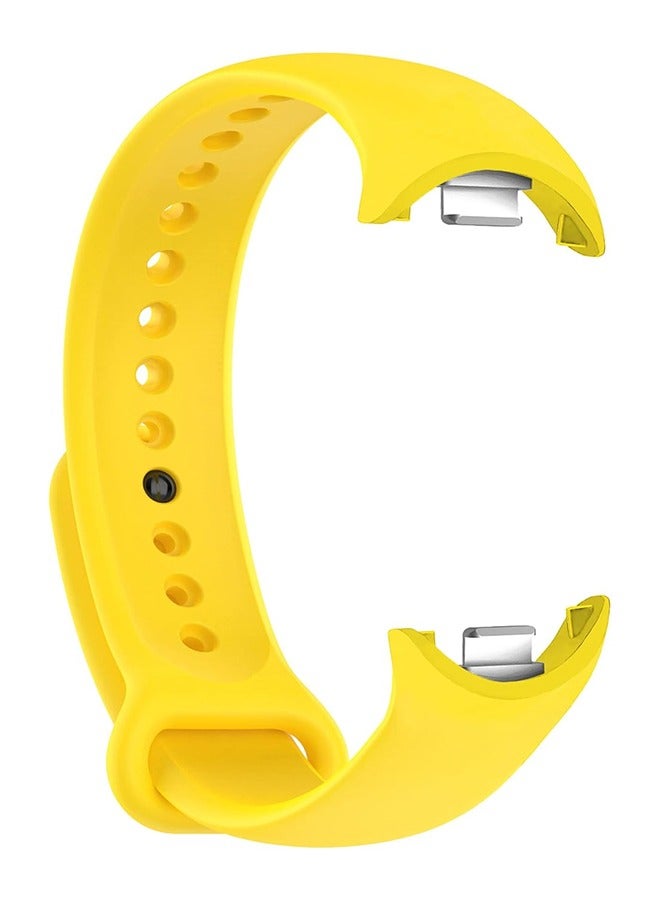 Soft Silicone Strap Replacement Band For Xiaomi Mi Band 8 - Yellow - Image 3