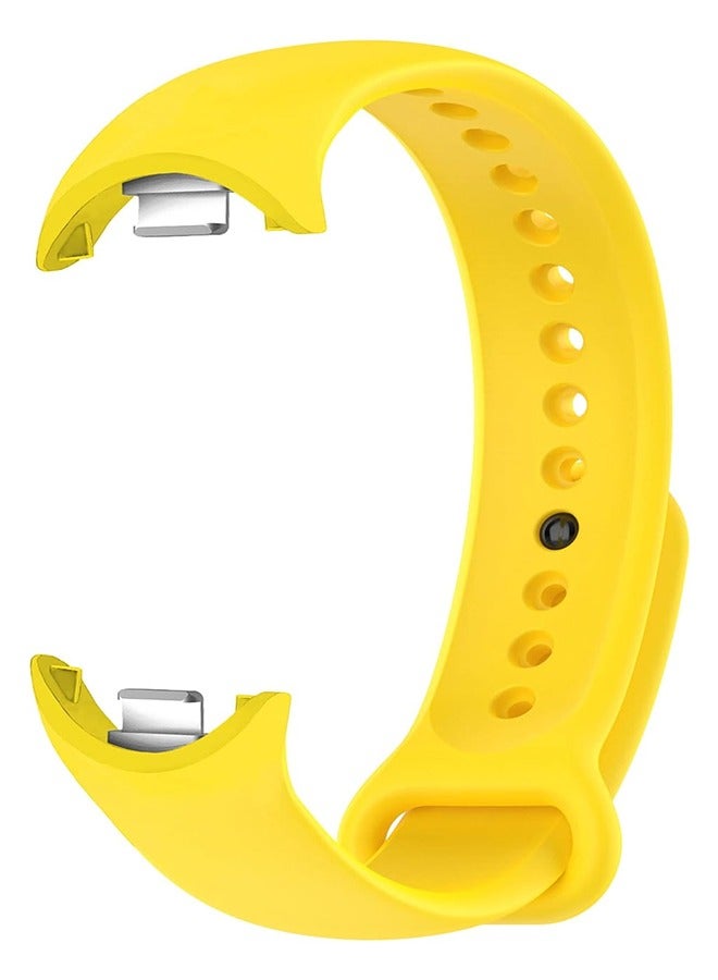 Soft Silicone Strap Replacement Band For Xiaomi Mi Band 8 - Yellow - Image 4