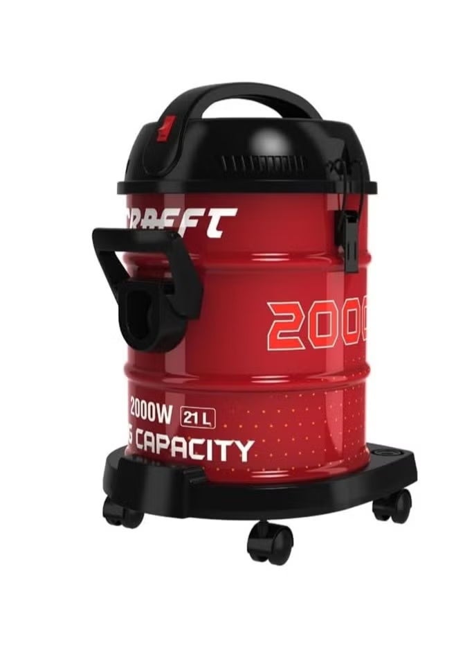 CRAFFT Vaccume Cleaner 2000W 21L Red - Image 1
