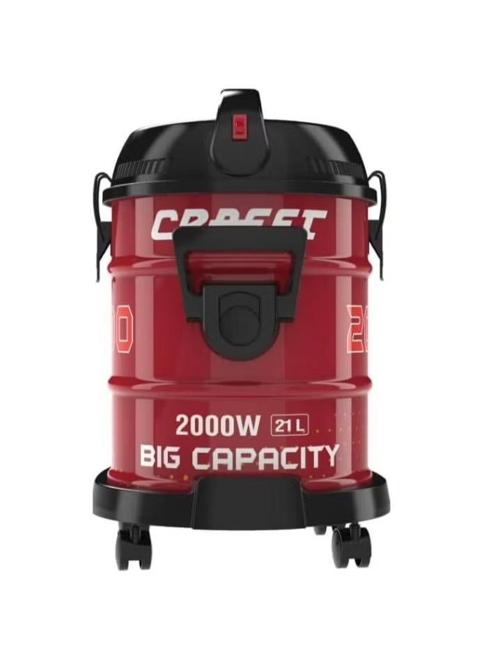 CRAFFT Vaccume Cleaner 2000W 21L Red - Image 2