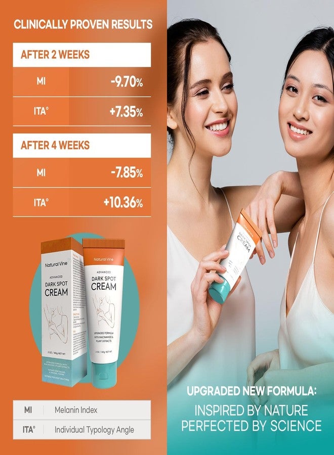 Natural Vine Dark Spot Corrector: Dark Spot Remover for Face Body in 4-8 Weeks - Instant Concealing & Age Brown Sun Faded Spot Remover Melasma Freckles Correcting with Niacinamide for Women & Men 60g - Image 2