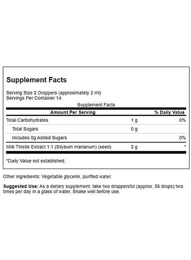 Swanson Milk Thistle Liquid Extract (Alcohol- & Sugar-Free) 1 fl Ounce (29.6 ml) Liquid (4 Pack) - Image 2