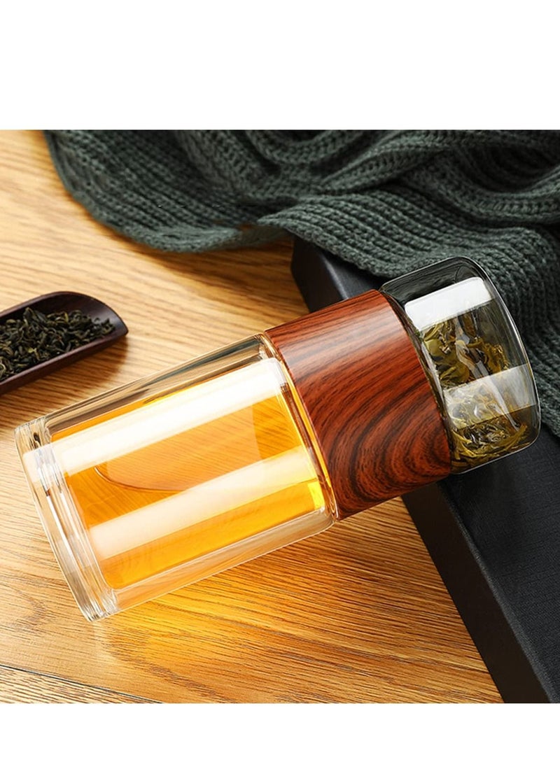 XiuWoo - Leakproof Travel Mug with Strainer Tea Tumbler 230ml - Image 1