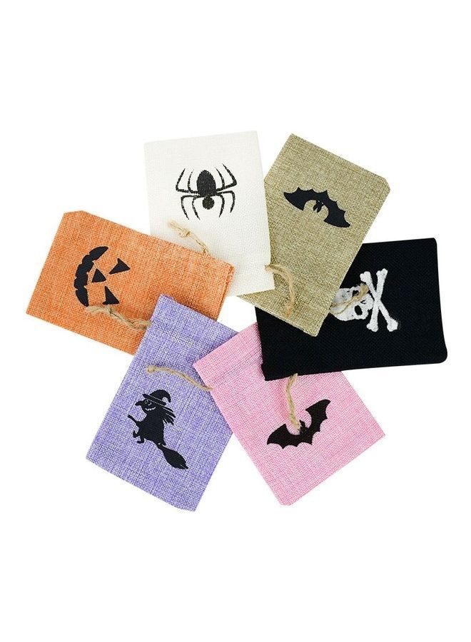 NIBEMINENT 6-Piece Jute Burlap Gift Bags