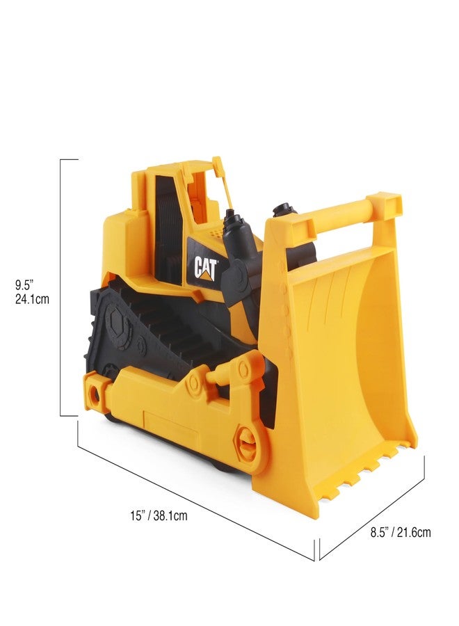 CAT Construction Toys, 15" Bulldozer Construction Toy, Ages 2+, Sturdy Plastic, No Batteries Required, Tough Rigs Series - Image 4