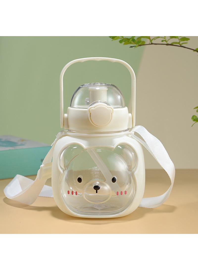 Silicone Bear Cup Anti scalding Water Cup Children's Large Capacity Water Bottle Dual Drink Plastic Cup
