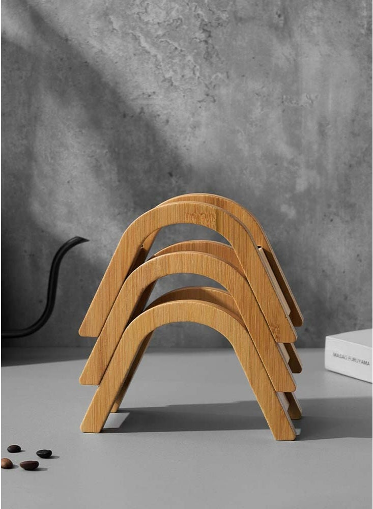 LeadMy Coffee Filter Holder, Coffee Filter Storage for 120 Filters, No-Odor Original Wood Filter Paper Container Stand, V60 V01 V02 Fan Shape Compatible, Home Café Office Use 16 x 7 x 10 cm - Image 2