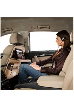 Womdee Leather Car Back Seat Organizer with Tablet Holder (Beige)  - Image 4