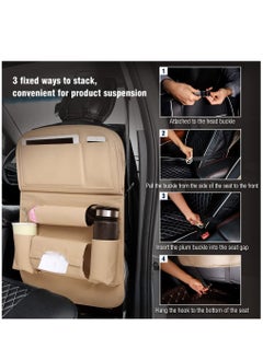 Leather Car Back Seat Organizer with Tablet Holder (Beige) - pzsku/Z3240990D30C1821A9198Z/45/_/1671186534/9e6550b9-7897-4a82-b6ed-d501e47230b0