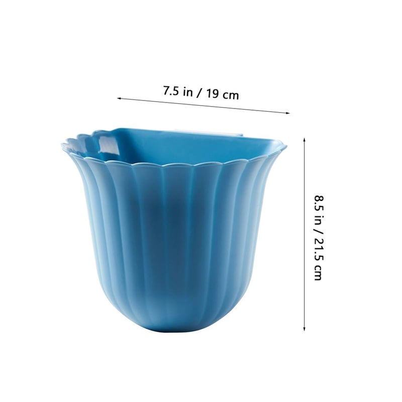 Ipetboom Wall-Mounted Kitchen Trash Can 4pcs Flower Shape Plastic Hanging Waste Bin Punch-Free Cupboard Door Garbage Container for Home Kitchen Compost - Image 2