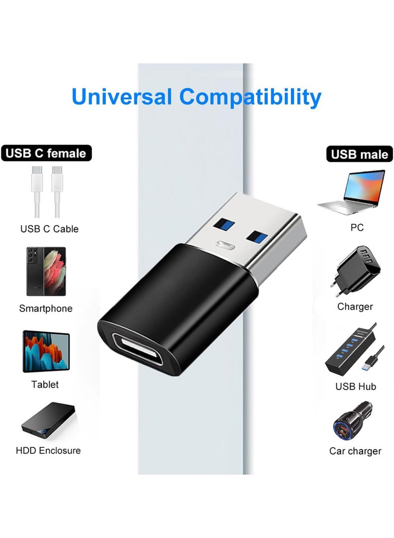 2 Pack USB C OTG Adapter USB 3.0 Male to Type C Female Converter for iPad iPhone Samsung MacBook Laptop PC Charger Power Bank Support Fast Charging and Data Transfer - Image 2