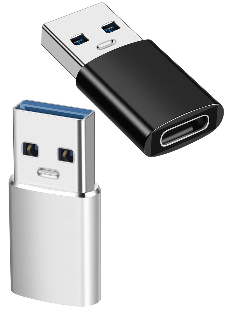 2 Pack USB C OTG Adapter USB 3.0 Male to Type C Female Converter for iPad iPhone Samsung MacBook Laptop PC Charger Power Bank Support Fast Charging and Data Transfer - Image 1