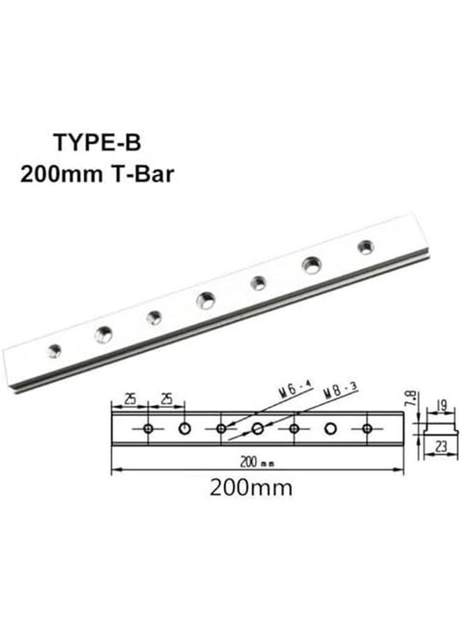 2 Pack 200mm T Track Slider Set Aluminum Alloy For Table Saw And Woodworking Workbench - Image 3