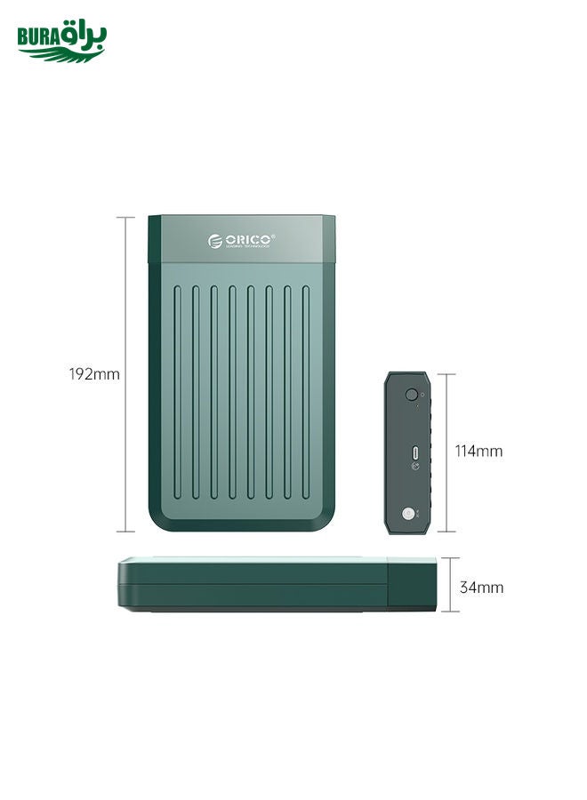 ORICO M35C3-GR 3.5 inch USB3.1 Gen1 Type-C Hard Drive Enclosure(Green)