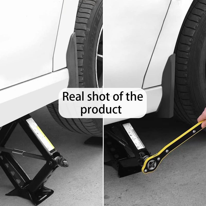 zipelo Ratchet Wrench, Labor-Saving Scissor Jack Lug Wrench With Forward and Reverse Knob Design, Long Handle Tool for Tire Wheel, Universal Accessories Fit for Small Cars SUV - Image 5