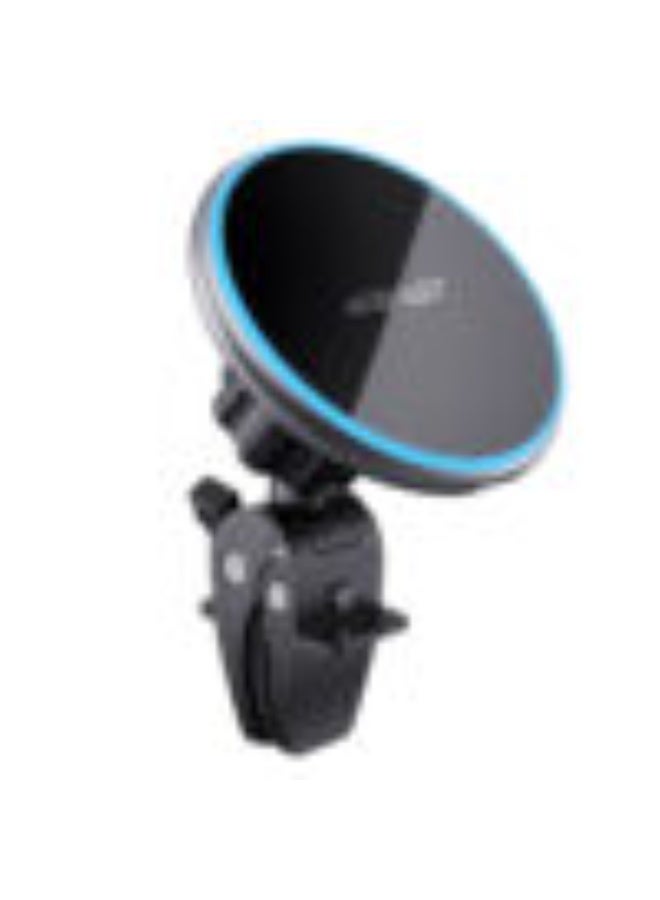 ACEFAST Fast Wireless Charger Car Mount Magnetic Holder D3, 15W Output, Air Vent Mount, Magnetic Positioning, Support Horizontal and Vertical Screens - Silver - Image 3