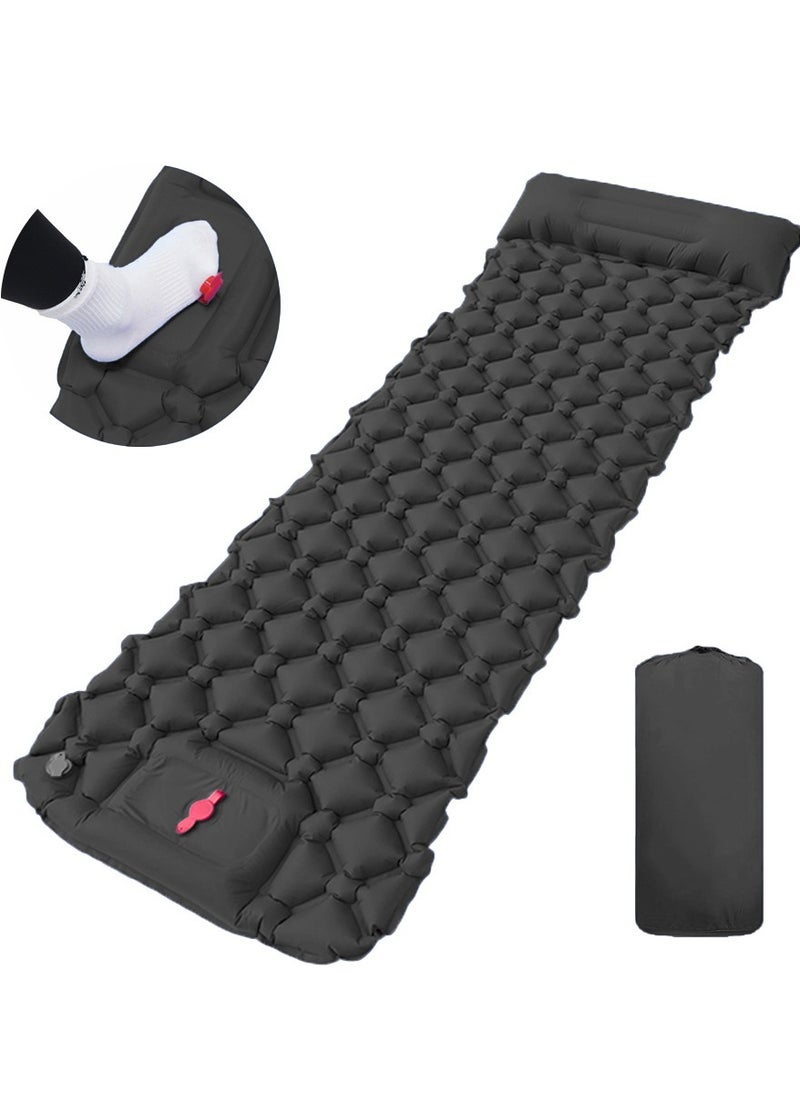 XiuWoo Ultralight Inflatable Sleeping Mat, Foldable Camping Sleeping Pad, Outdoor Waterproof Camping Air Mattress with Pillow, Pump, Storage Bag for Camping, Backpacking, Hiking, Tent Traveling  - Image 1