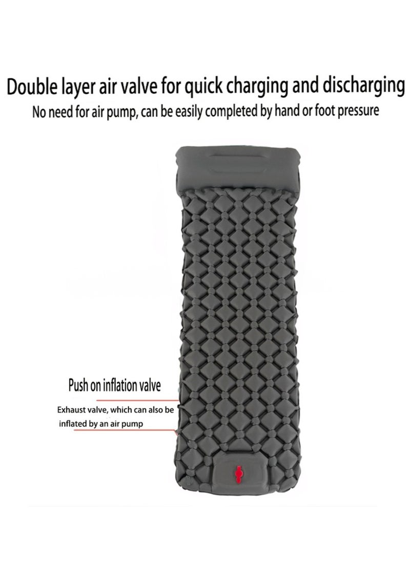 XiuWoo Ultralight Inflatable Sleeping Mat, Foldable Camping Sleeping Pad, Outdoor Waterproof Camping Air Mattress with Pillow, Pump, Storage Bag for Camping, Backpacking, Hiking, Tent Traveling  - Image 2