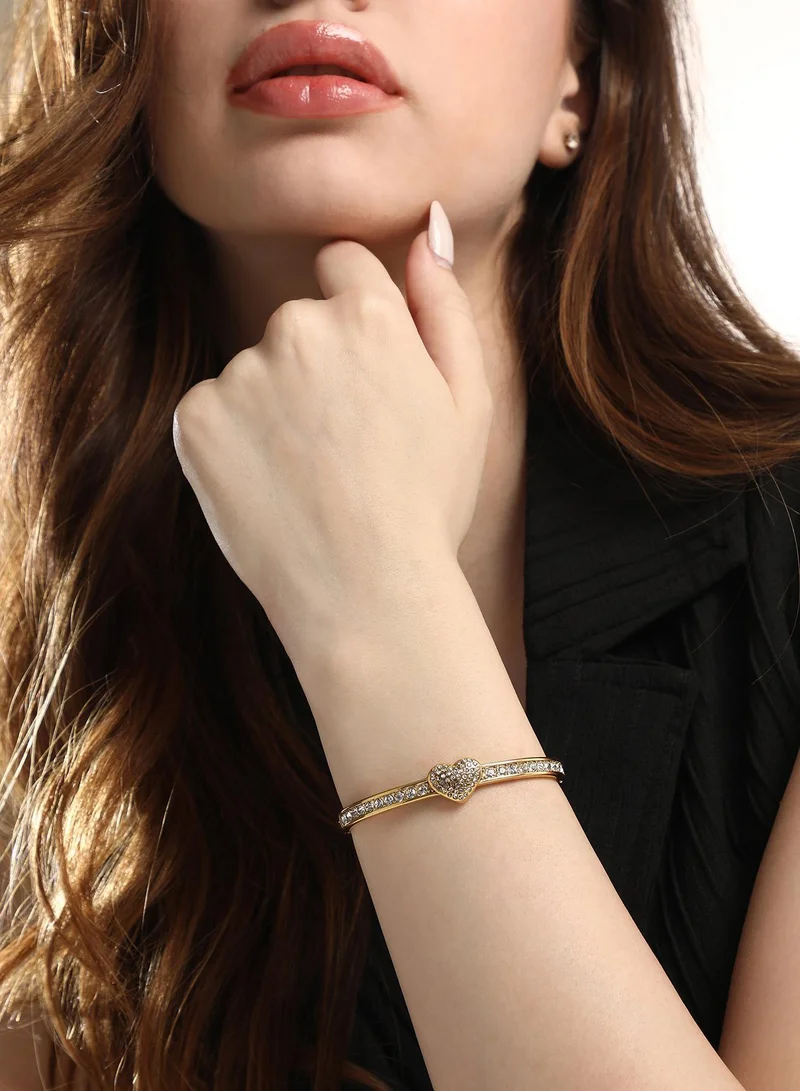 SOHI Bijou-Heart Bangle Artificial Bracelet Jewellery