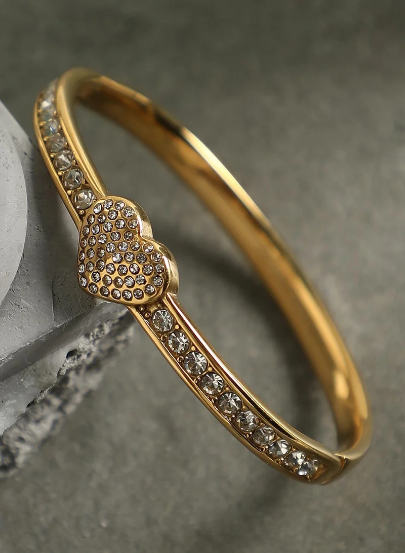 SOHI Bijou-Heart Bangle Artificial Bracelet Jewellery