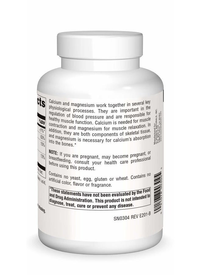 Source Naturals Calcium & Magnesium, Amino Acid Complex with Vitamin D-3, 300 MG - 250 Tablets  - Image 2