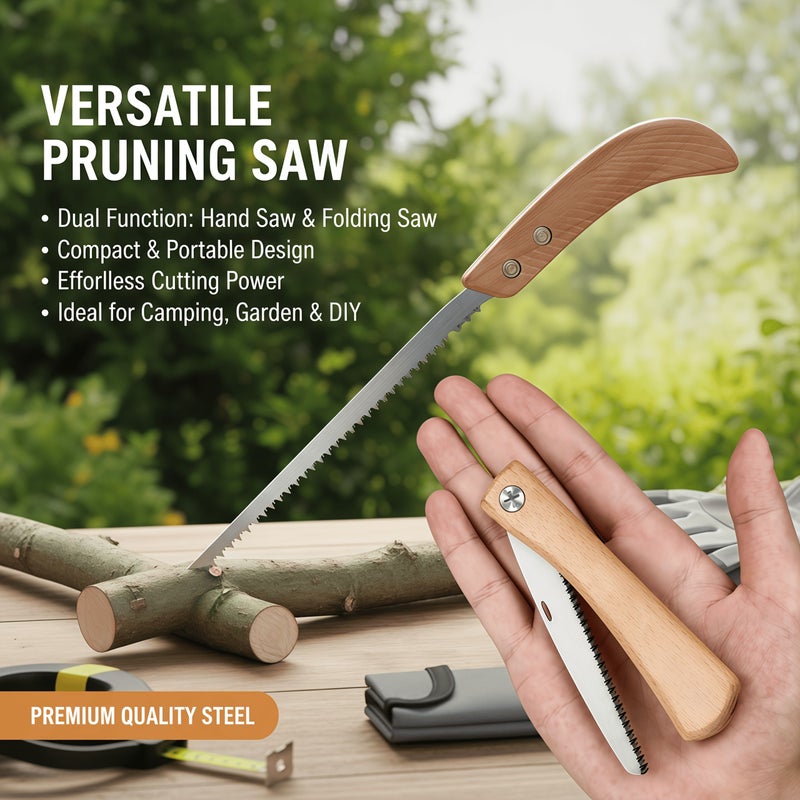 Japanese Style Dovetail And Folding Saw 2 Piece Set For Woodworking - Image 2