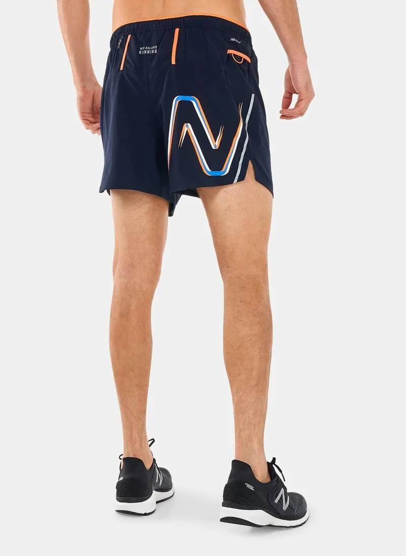 New Balance Men's Graphic Impact Run 5-Inch Shorts