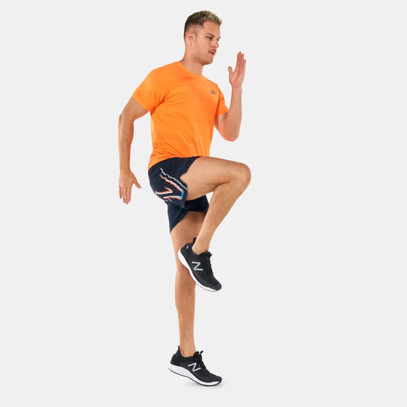 New Balance Men's Graphic Impact Run 5-Inch Shorts