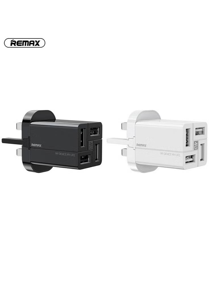 REMAX PD QC 3.4 USB A Fast Charger Adapter, 4 Port USB A Compatible with Samsung Galaxy S23/S22, Iphone 15/14/13 Pro Max, MacBook, Ipad, Laptop, OnePlus, etc. (Black) - Image 2