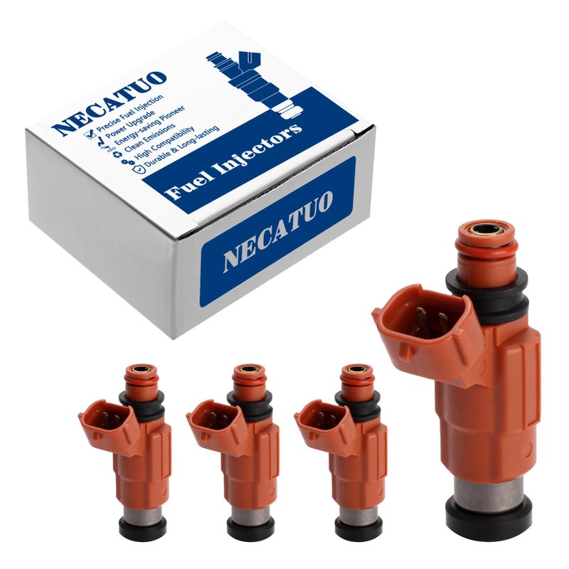 NECATUO Set of 4 Fuel Injectors Compatible with Yamaha Outboard 115 HP Marine Mitsubishi Eclipse Galant Mirage Chrysler Dodge Suzuki Replaces FJ344 CDH210 1571065D00 - Image 2