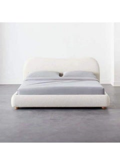 Homzmart Swedish Wood and MDF King Bed 200x160x120 cm - Off White  - Image 1