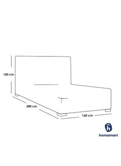 Homzmart Swedish Wood and MDF King Bed 200x160x120 cm - Off White  - Image 2