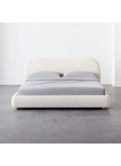 Homzmart Swedish Wood and MDF King Bed 200x160x120 cm - Off White  - Image 3