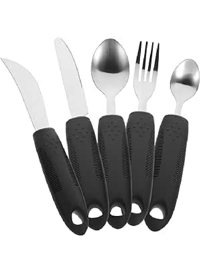 Adaptive Cutlery Set for Seniors and Arthritis Patients Stainless Steel Non Slip Grip Lightweight Rehabilitation Utensils - Image 1