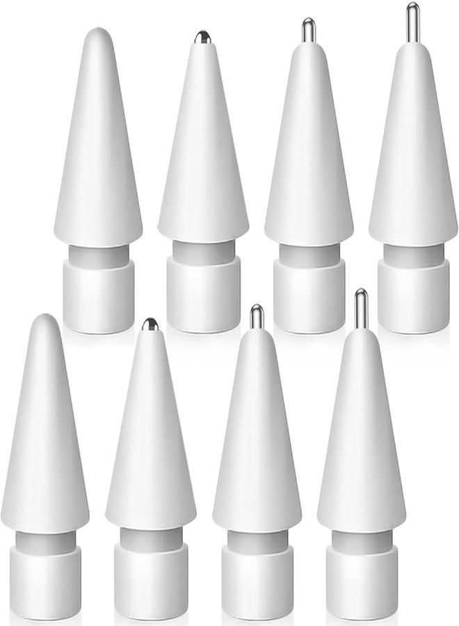 SIXFU Replacement Tips for Apple Pencil, Upgraded No Wear Out Metal Apple Pencil Tips for Apple Pencil 1st/ 2nd Gen/USB-C Apple Pencil Tip(8 PCS) - Image 1