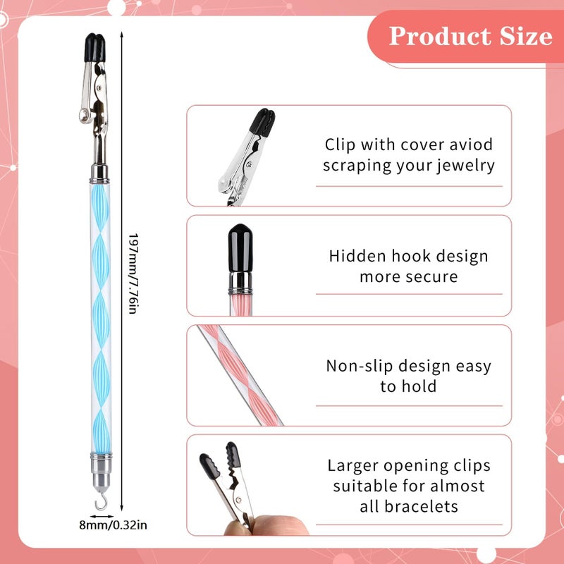 WIFORT 2 in 1 Bracelet Helper Tool -WIFORT Bracelet Helper to Put on Yourself, Quick Release Fastening Jewelry Clasp Helpers,Bracelet Assist Tool with Hook for Jewelry, Necklace, 197mm Extended Design - Image 4